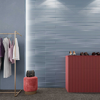 Настенная плитка WOW Stripes 123807 Sky 7,5х30см 0,289кв.м. матовая