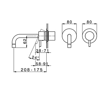 Смеситель для раковины Cisal Less Minimal LM00551621 хром