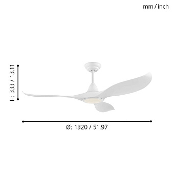 Люстра-вентилятор EGLO CIRALI 52 35006 15Вт LED