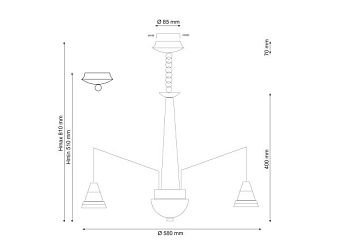 Люстра подвесная Lucia Tucci NATURA 066.6 30Вт 6 лампочек LED