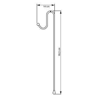 Полотенцедержатель WASSERKRAFT K-1122 хром 66,5см