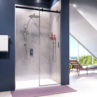 Душевая дверь WASSERKRAFT Alme 15R30 200х130см стекло прозрачное
