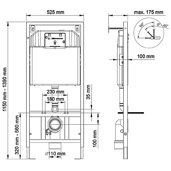 Инсталляция с унитазом BERGES 47243