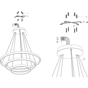 Светильник подвесной Maytoni Rim MOD058PL-L100B4K 113,9Вт LED