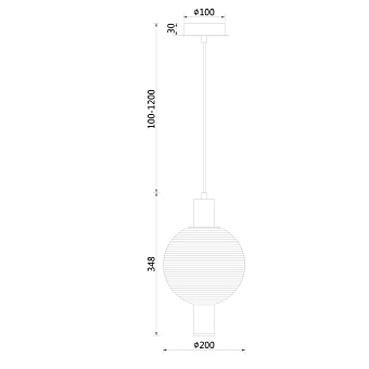 Светильник подвесной Maytoni Rueca P060PL-01BS 28Вт GU10
