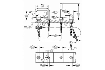 Смеситель для ванны GROHE Essence New 19578DC1 Суперсталь