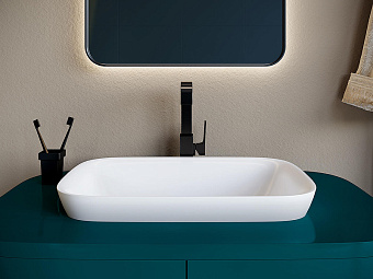 Раковина накладная SALINI MAREA 1802202M S-Stone матовая 59,8х39,8см