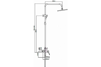 Душевая система Maxonor MN2478 хром