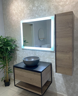 Зеркало Azario Норма LED-00002297 80х100см с антизапотеванием/с подсветкой