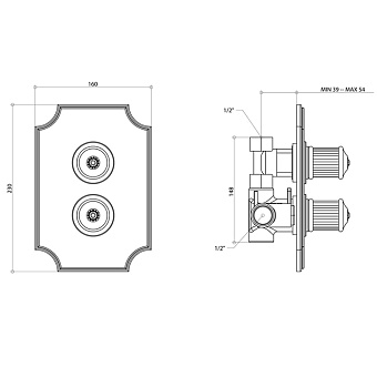 Смеситель для душа Bongio Impero 65544CR00 хром