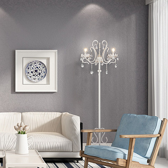 Торшер Eurosvet Etna 12205/3F белый Strotskis 40Вт E14 3 плафонов