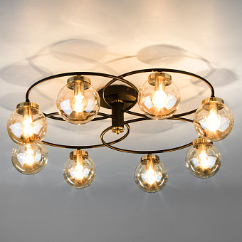 Люстра потолочная Eurosvet Link 70104/8 черный 60Вт 8 лампочек E14