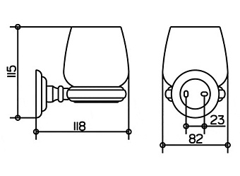 Стакан в ванную Keuco Astor 2150019000 хром