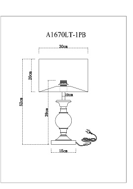Настольная лампа Arte Lamp BAYMONT A1670LT-1PB 60Вт E27