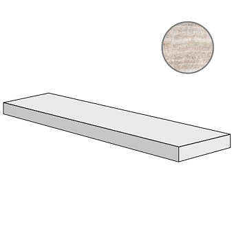 Плитка для ступеней ABK Sensi Gems PF60005674 Angolare Top Dx Taj Mahal Ret 120х32см 0,384кв.м. матовая