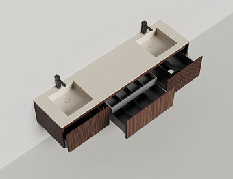 Тумба под раковину подвесная SALINI DOMINO 27D120DINF 200х50х40см