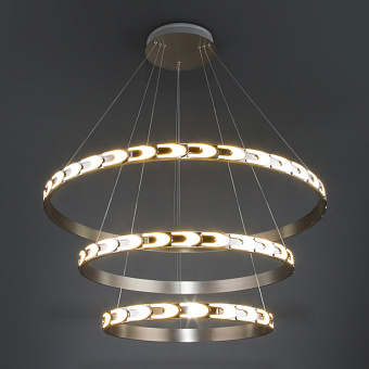 Светильник подвесной Eurosvet Chain 90163/3 сатин-никель 160Вт LED