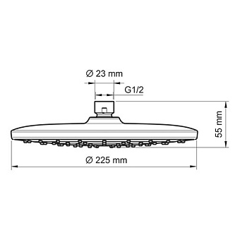 Верхний душ WASSERKRAFT Elbe 7400 A077 чёрный