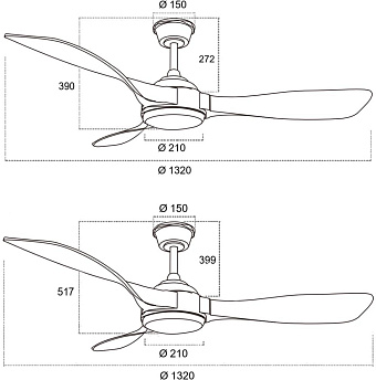Люстра-вентилятор Sonex STORM 7701/24L 24Вт LED