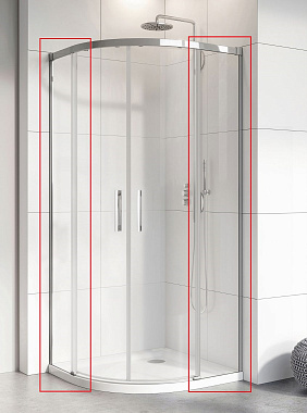Комплект боковых стенок для душевого угла RADAWAY Idea 387152-01-01 200,5х80см стекло прозрачное