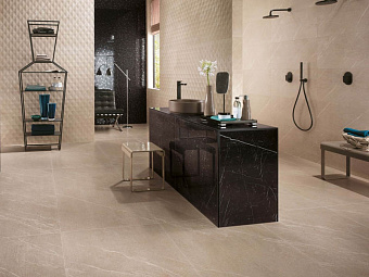 Настенная плитка Atlas Concord Италия Marvel Stone 9MSI Cream Prestige 40х80см 1,28кв.м. глянцевая