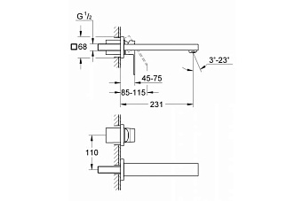 Смеситель для раковины GROHE Eurocube 23447000 хром