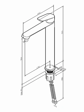 Смеситель для раковины AM-PM Func F8F92022 чёрный