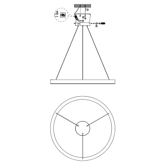Светильник подвесной Maytoni Saturno MOD415PL-L60BS4K 60Вт LED