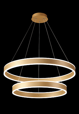 Люстра подвесная CRYSTAL LUX MUCHOS MUCHOS SP123W LED D600+800 GOLD 123Вт 1 лампочек LED