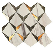 Керамическая мозаика Atlas Concord Италия Marvel Dream 9MDG Diamonds Bianco Green 35,8х32,9см 0,707кв.м.