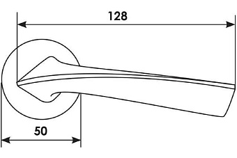 Дверная ручка нажимная MORELLI LUXURY COMETA R5 OSA матовое золото