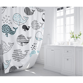 Шторка для ванной FIXSEN Design FX-2511 200х180см белый