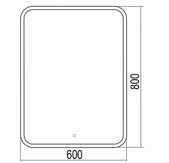 Зеркало Azario Стив LED-00002249 80х60см с подсветкой