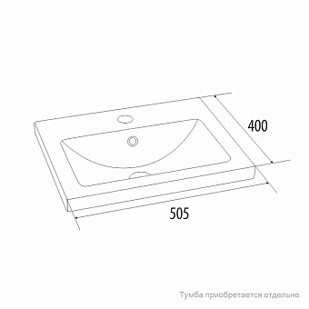 Раковина встраиваемая сверху IDDIS Optima Home 0015000U28 50,5х40см