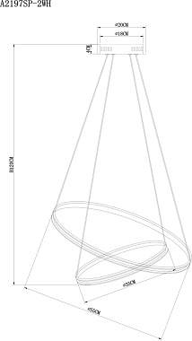 Люстра подвесная Arte Lamp FRODO A2197SP-2WH 65Вт 1 лампочек LED