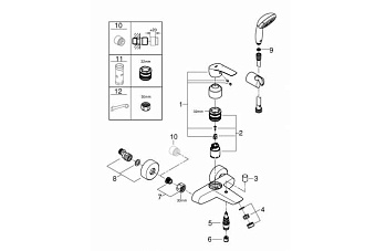 Смеситель для ванны GROHE Eurosmart 33302003 хром