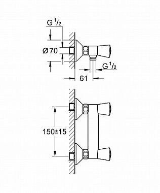 Смеситель для душа GROHE Costa S 26317001 хром