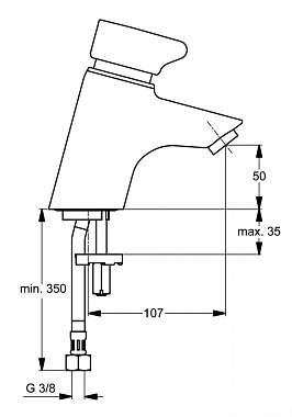Смеситель для раковины IDEAL STANDARD CERAPLUS B8295AA хром