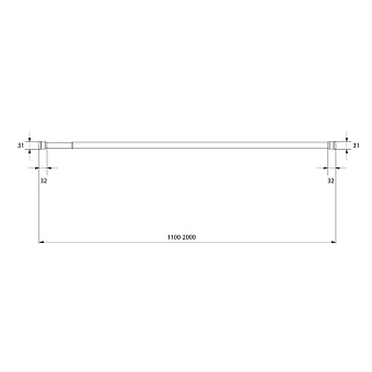 Карниз для ванной MILARDO Easy 012A200M14 200см
