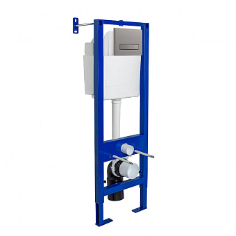 Комплект для установки подвесного унитаза BERGES АТОМ Line 410 40345 с панелью смыва белый