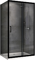 Угловое ограждение Abber Schwarzer Diamant AG30120B-S80B 195х80см стекло прозрачное
