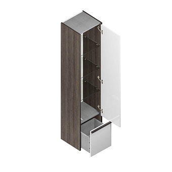 Пенал подвесной KERAMA MARAZZI Modula MO.165.AR 32х35х165,5см арабика/белый