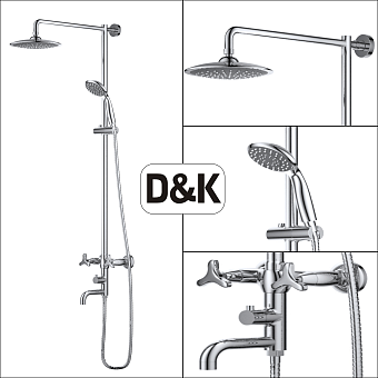 Душевая система D&K HessenGoethe DA1384741E09 хром