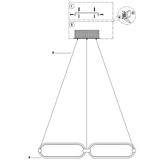 Светильник подвесной Maytoni Chain MOD017PL-L50MG 50Вт LED