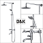 Душевая система D&K HessenGoethe DA1384741E09 хром