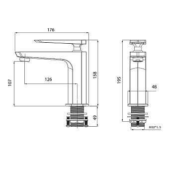Смеситель для раковины LEMARK Prizma LM3906C хром