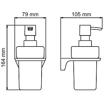 Дозатор WASSERKRAFT Elbe K-7200 K-7299 чёрный