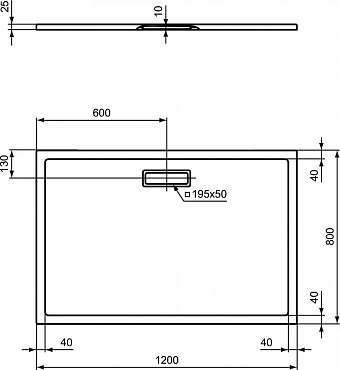 Душевой поддон IDEAL STANDARD ULTRAFLAT NEW T4469V3 80х120см