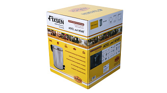 Мусорное ведро FIXSEN HOTEL FX-31024 полированная сталь 8л Нажимной