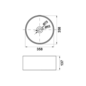 Раковина накладная MELANA 320357MDG-805 36х36см